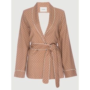 NWT Frame Smoking Jacket sz small polka dot